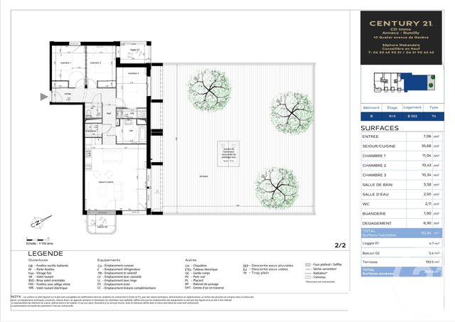 Appartement T4 &agrave; vendre - 4 pi&egrave;ces - 92,94 m2 - Annecy - 74 - RHONE-ALPES