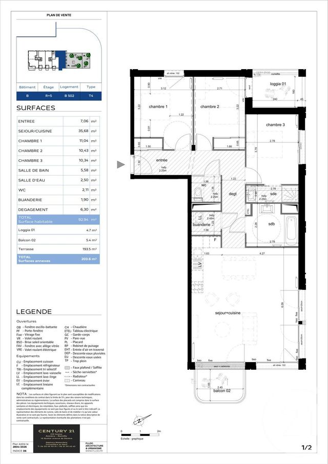 Appartement T4 &agrave; vendre - 4 pi&egrave;ces - 92,94 m2 - Annecy - 74 - RHONE-ALPES