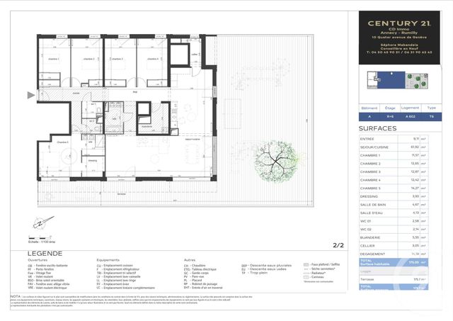 Appartement T6 &agrave; vendre - 6 pi&egrave;ces - 175,05 m2 - Annecy - 74 - RHONE-ALPES