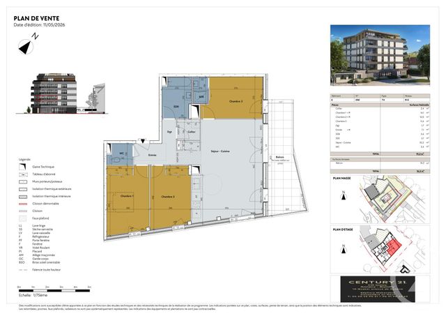 Appartement T4 &agrave; vendre - 4 pi&egrave;ces - 91,20 m2 - Annecy - 74 - RHONE-ALPES