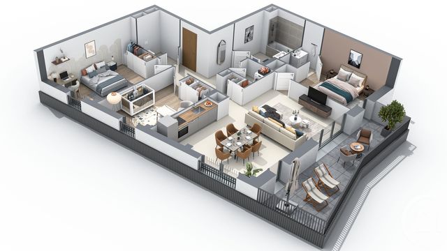 Appartement T4 &agrave; vendre - 4 pi&egrave;ces - 91,20 m2 - Annecy - 74 - RHONE-ALPES