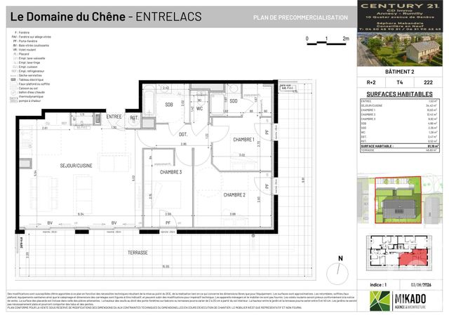 Appartement T4 &agrave; vendre - 4 pi&egrave;ces - 81,19 m2 - Entrelacs - 73 - RHONE-ALPES