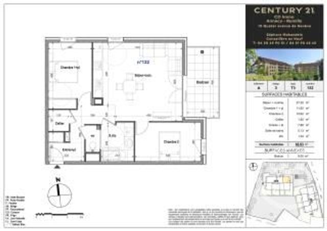 Appartement T3 &agrave; vendre - 3 pi&egrave;ces - 62,73 m2 - Faverges Seythenex - 74 - RHONE-ALPES
